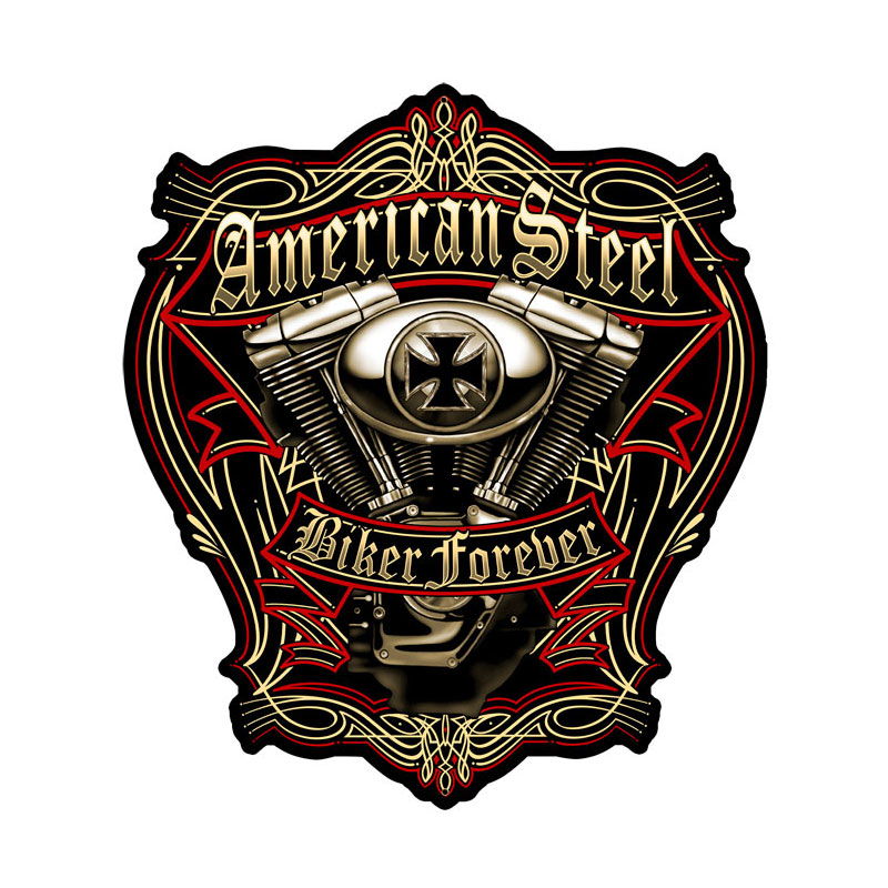 American Iron Vintage Sign, Other, Metal Sign, Wall Art, 15 X 15 Inches