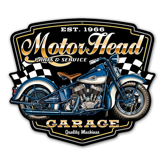 Motorhead Vintage Sign, Other, Metal Sign, Wall Art, 16 X 16 Inches