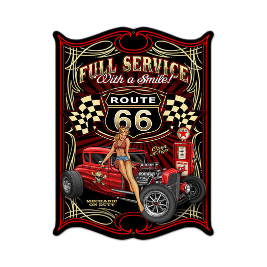Full Service Vintage Sign, Automotive, Metal Sign, Wall Art, 14 X 19 Inches