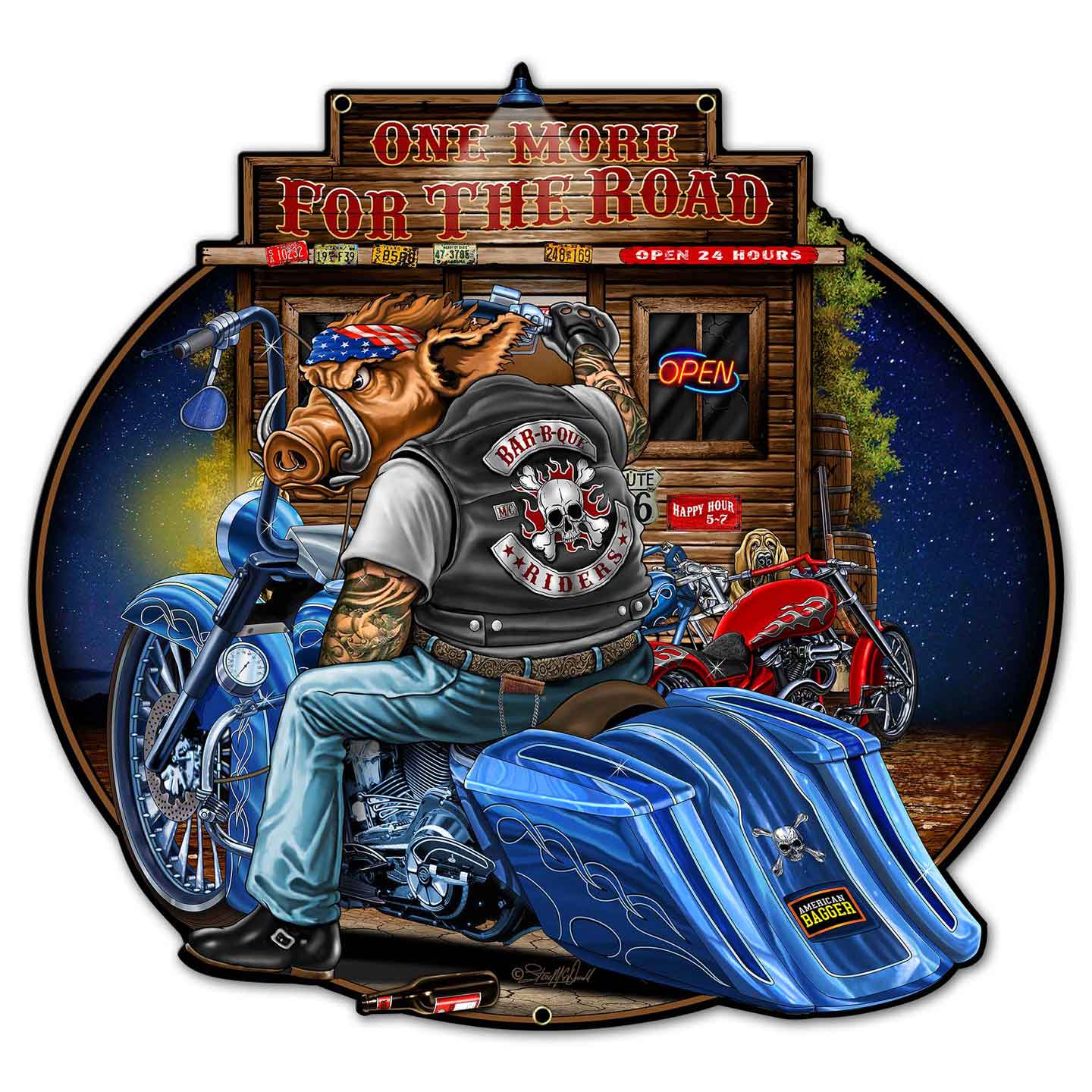 Bagger, New Products, Metal Sign, Wall Art, 24 X 23 Inches
