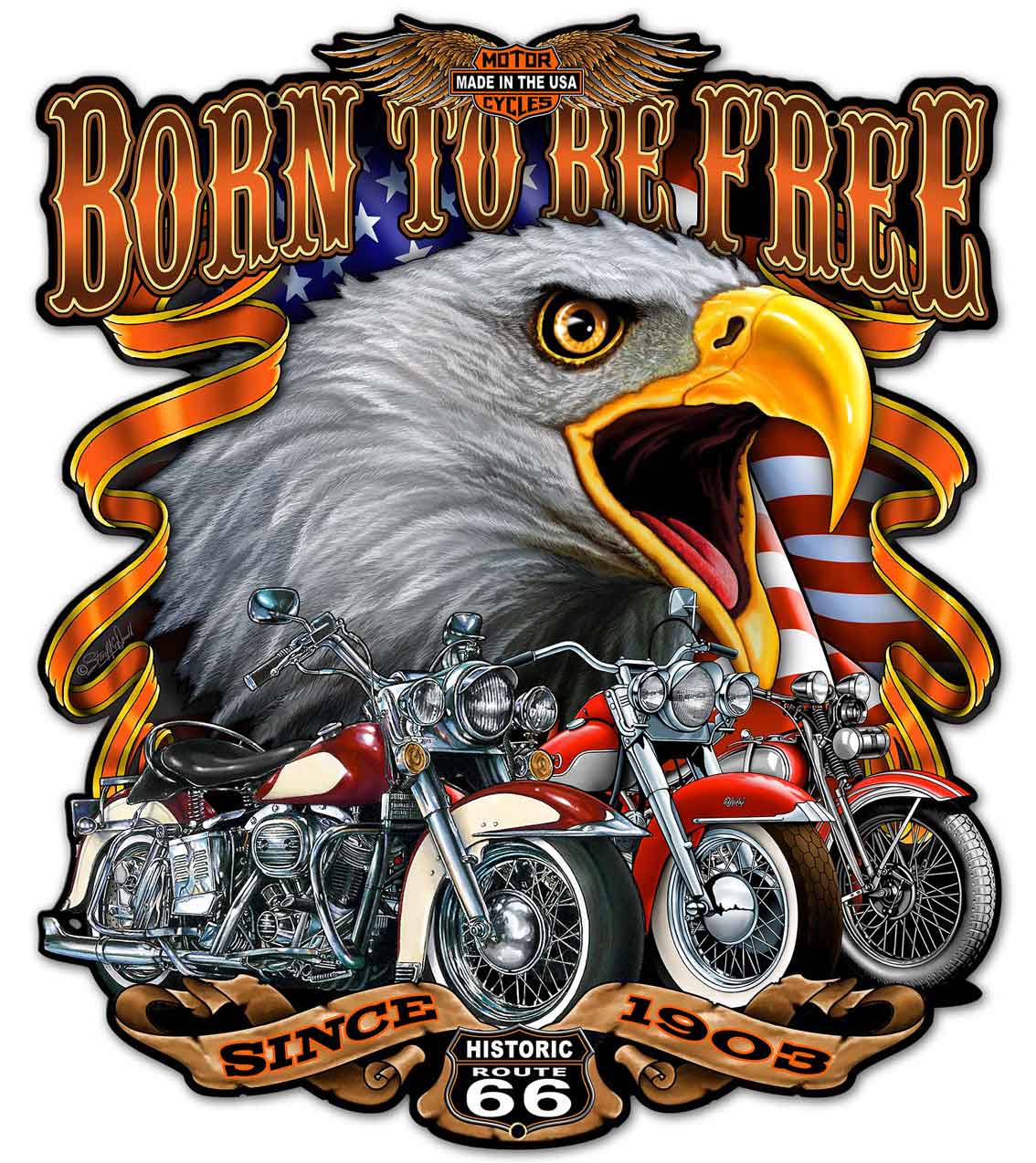 Born Free, New Products, Metal Sign, Wall Art, 24 X 27 Inches