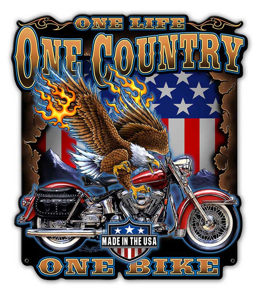 One Life 3, Other, Metal Sign, Wall Art, 14 X 16 Inches