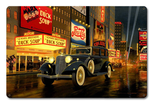 33 Lincoln Vintage Sign, Aviation, Metal Sign, Wall Art, 18 X 12 Inches