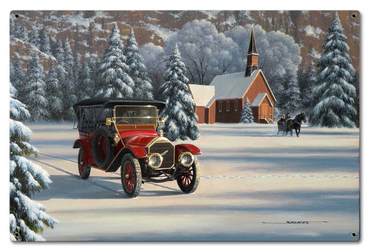 1912 Pierce Arrow Vintage Sign, Aviation, Metal Sign, Wall Art, 24 X 16 Inches