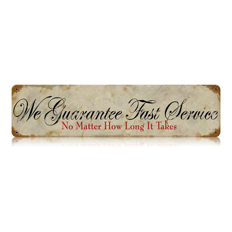 Fast Service Vintage Sign, Oil & Petro, Metal Sign, Wall Art, 20 X 5 Inches