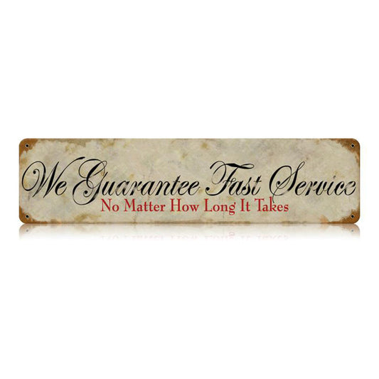 Fast Service Vintage Sign, Oil & Petro, Metal Sign, Wall Art, 20 X 5 Inches