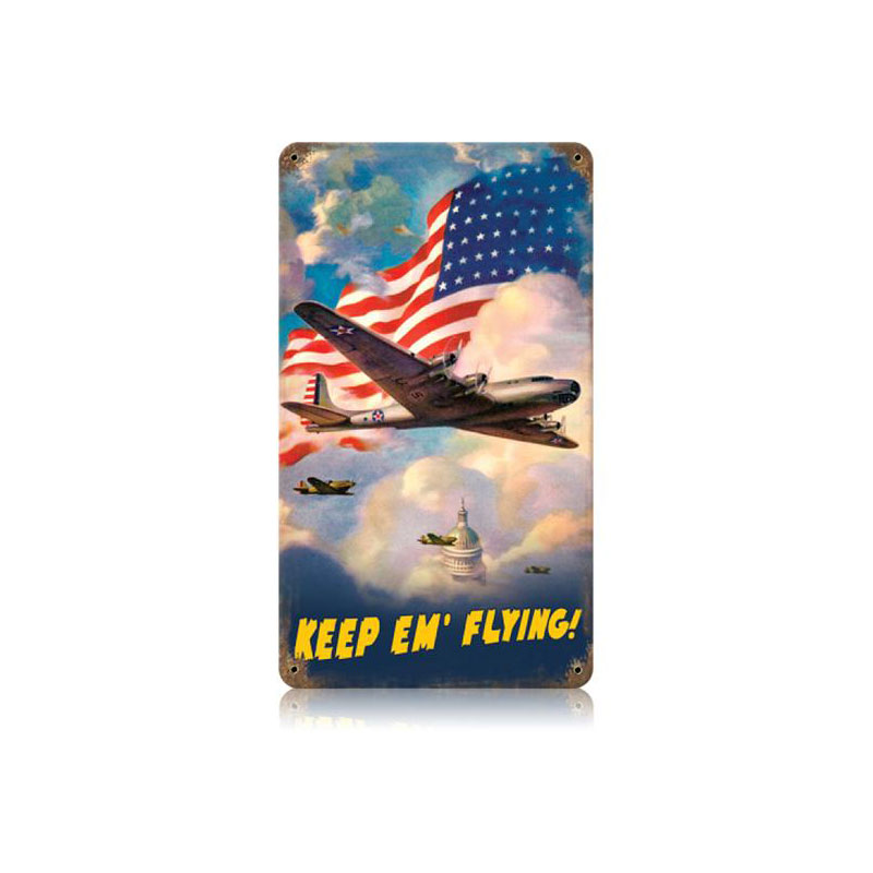 B15 Us Flag Vintage Sign, Military, Metal Sign, Wall Art, 8 X 14 Inches