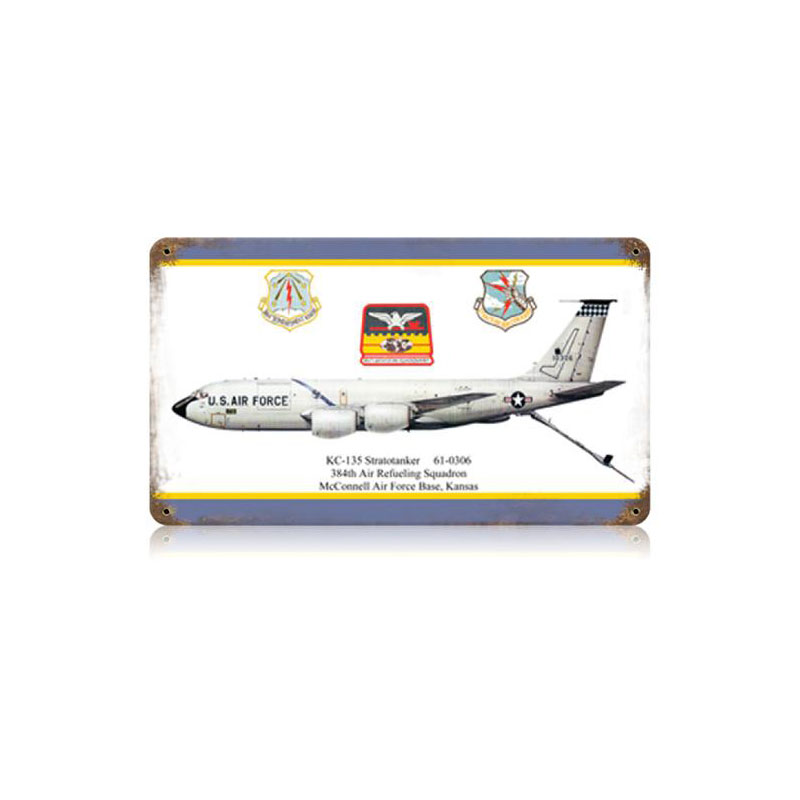 Kc-135 Stratotanker Vintage Signs, Aviation, Metal Sign, Wall Art, 14 X 8 Inches