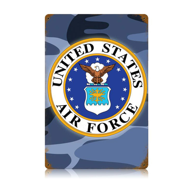 Air Force Vintage Sign, Aviation, Metal Sign, Wall Art, 12 X 18 Inches