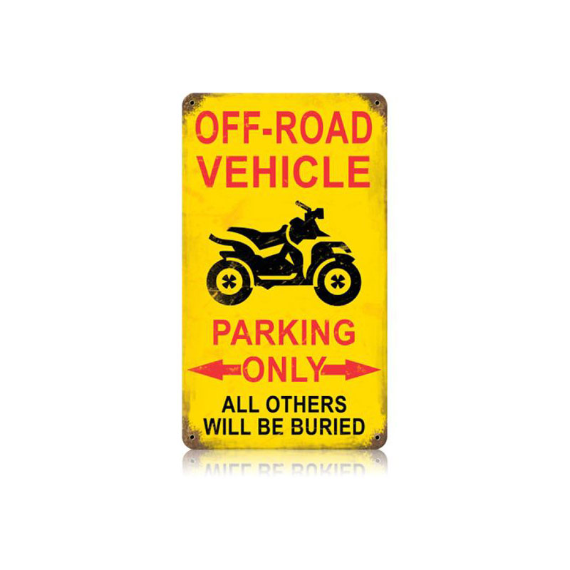 Off Road Parking Vintage Vintage Sign, Humor, Metal Sign, Wall Art, 8 X 14 Inches