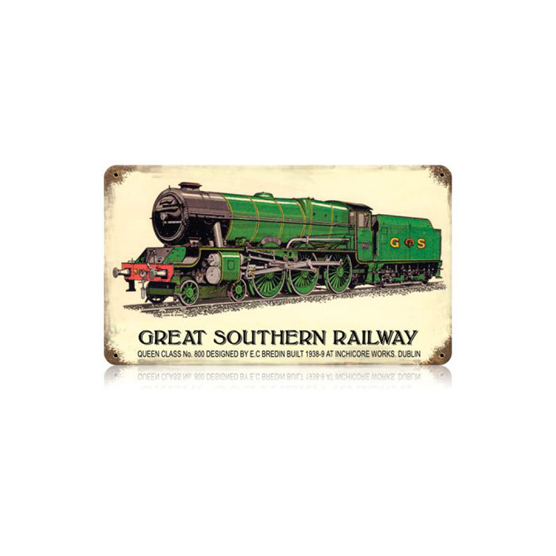 Great Southern Railway Vintage Sign, Trains, Metal Sign, Wall Art, 14 X 8 Inches
