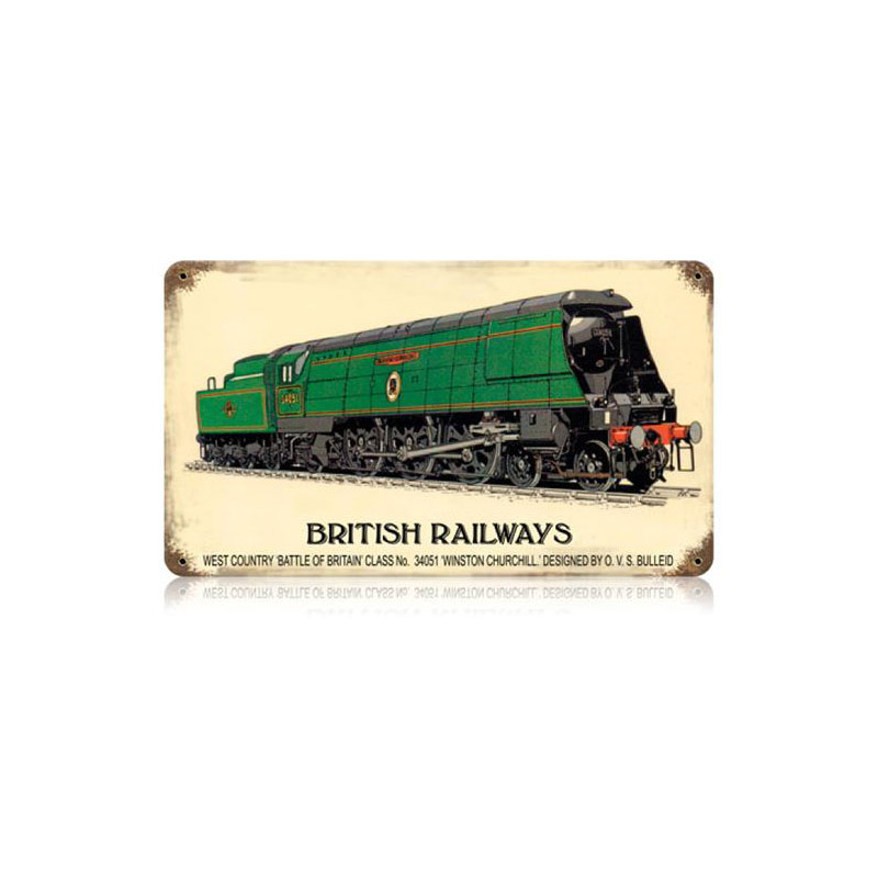 British Railways Vintage Sign, Trains, Metal Sign, Wall Art, 14 X 8 Inches