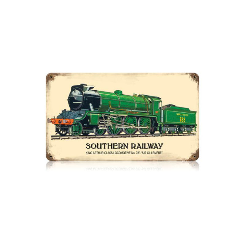 Southern Railway Vintage Sign, Trains, Metal Sign, Wall Art, 14 X 8 Inches