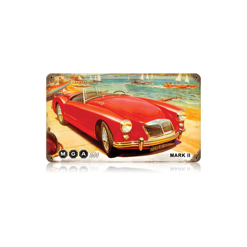 Mg Sportscar Vintage Sign, Transportation, Metal Sign, Wall Art, 14 X 8 Inches