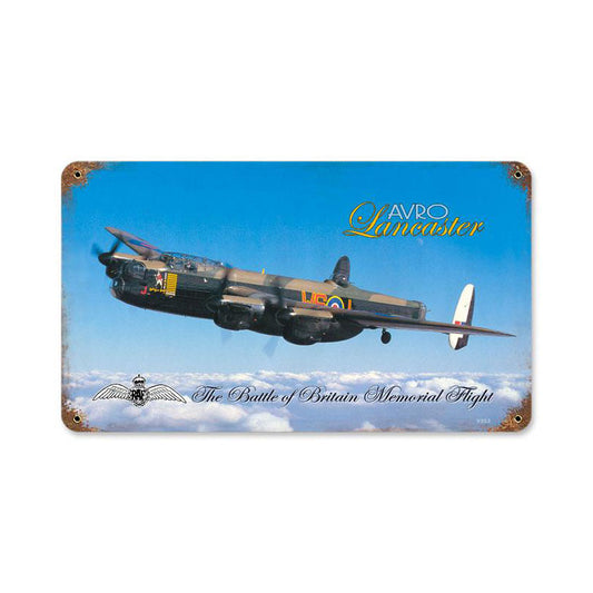 Lancaster Vintage Sign, Aviation, Metal Sign, Wall Art, 8 X 14 Inches