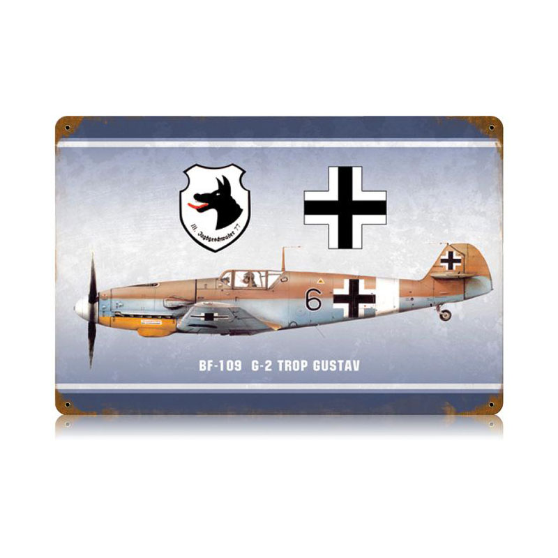 Trop Gustav Vintage Sign, Aviation, Metal Sign, Wall Art, 18 X 12 Inches