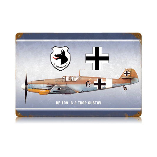 Trop Gustav Vintage Sign, Aviation, Metal Sign, Wall Art, 18 X 12 Inches