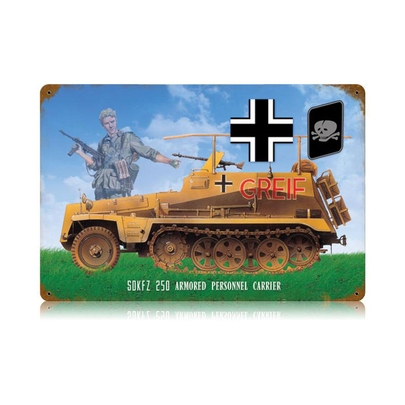 Troop Carrier Vintage Sign, Aviation, Metal Sign, Wall Art, 18 X 12 Inches