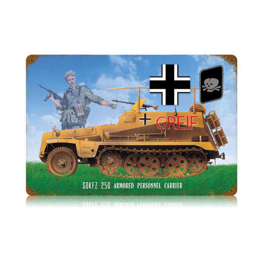 Troop Carrier Vintage Sign, Aviation, Metal Sign, Wall Art, 18 X 12 Inches