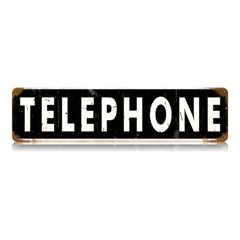 Telephone Vintage Sign, Home & Garden, Metal Sign, Wall Art, 20 X 5 Inches