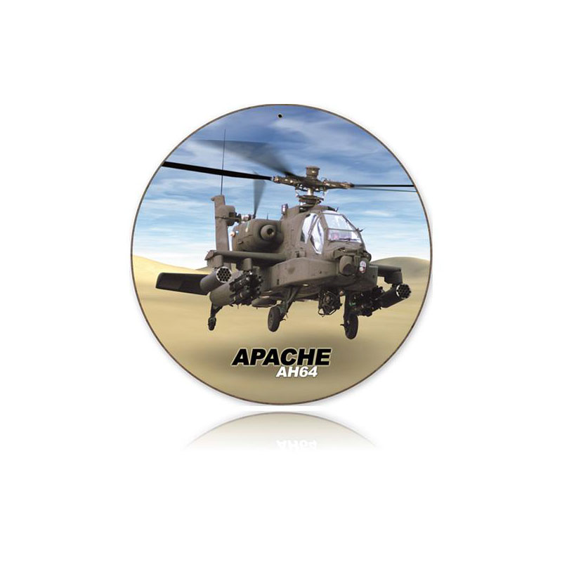 Apache Vintage Sign, Aviation, Metal Sign, Wall Art, 14 X 14 Inches