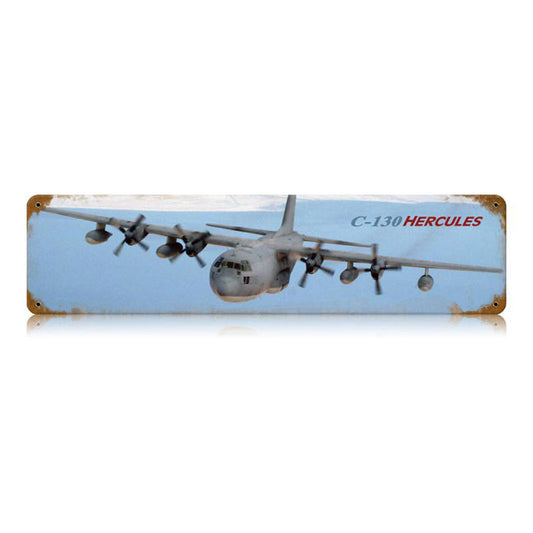 Hercules Vintage Sign, Aviation, Metal Sign, Wall Art, 20 X 5 Inches