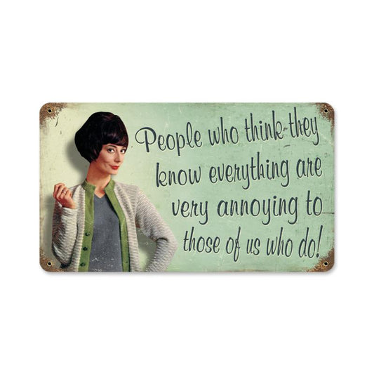 Know Everything Vintage Sign, Oil & Petro, Metal Sign, Wall Art, 14 X 8 Inches