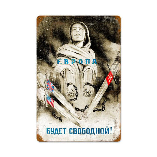 Bayonets Vintage Sign, Military, Metal Sign, Wall Art, 18 X 12 Inches