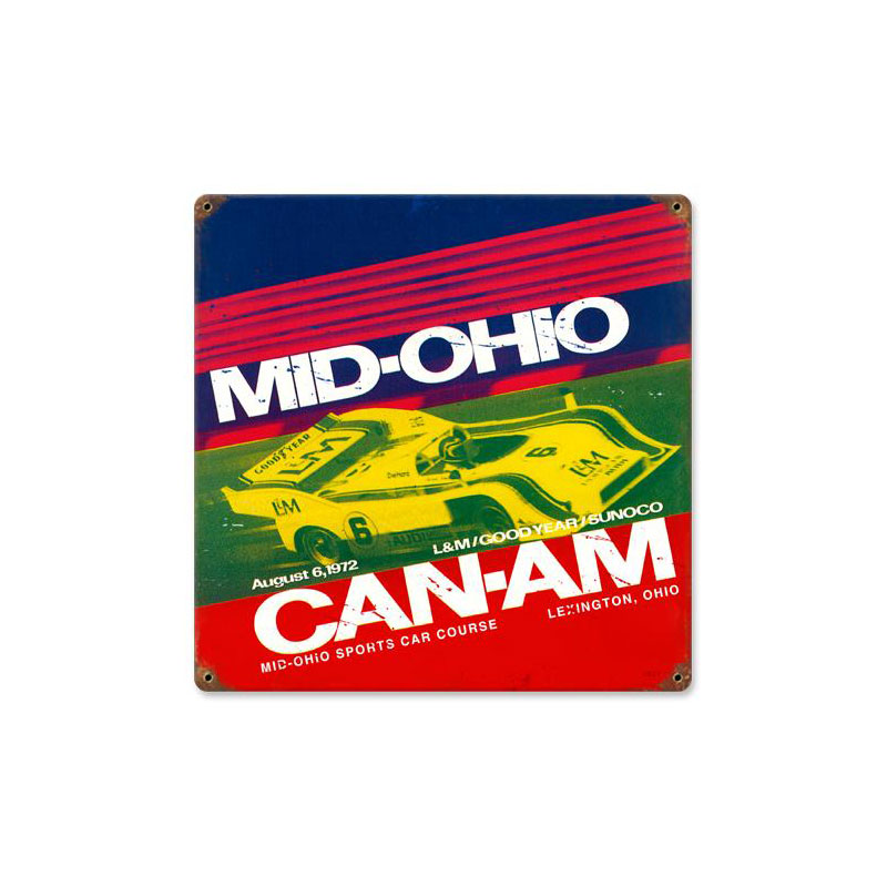 Mid Ohio Vintage Sign, Transportation, Metal Sign, Wall Art, 12 X 12 Inches