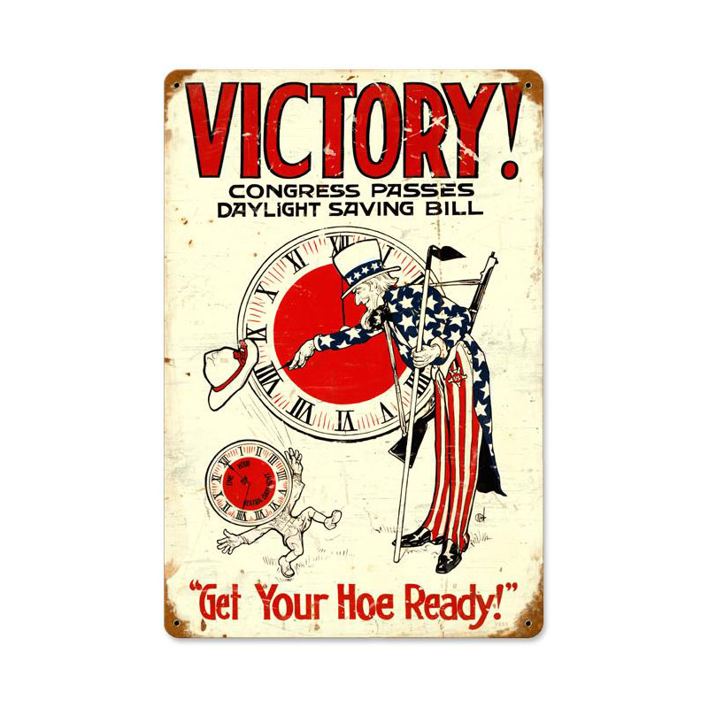 Daylight Victory Vintage Sign, Military, Metal Sign, Wall Art, 18 X 12 Inches