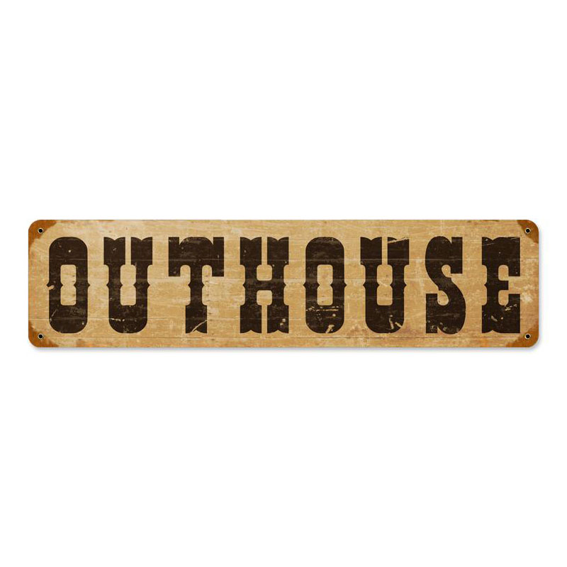 Outhouse Vintage Sign, Home & Garden, Metal Sign, Wall Art, 20 X 5 Inches