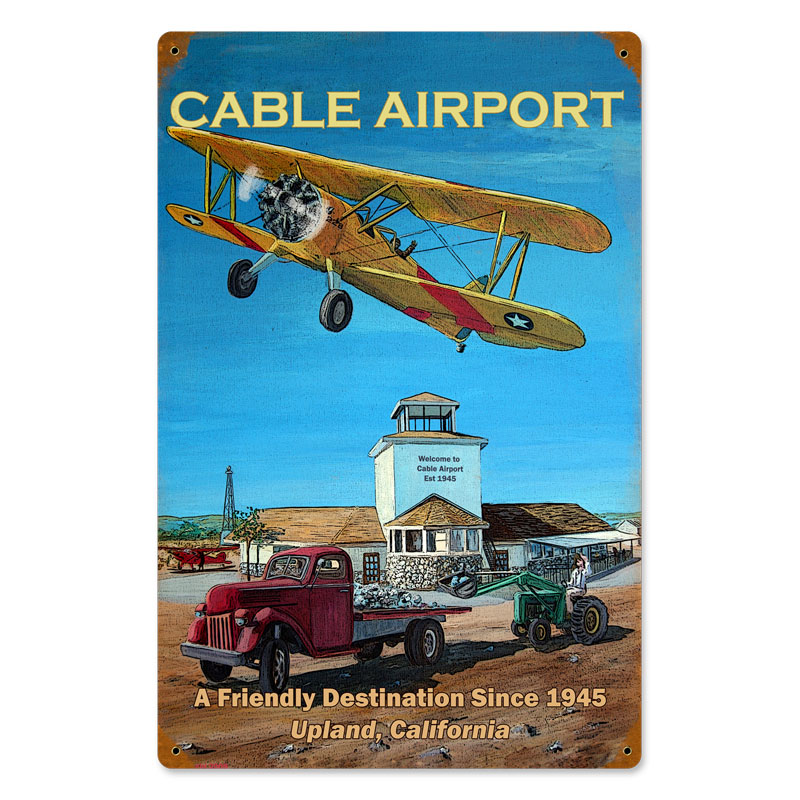 Cable Airport, Other, Metal Sign, Wall Art, 12 X 18 Inches