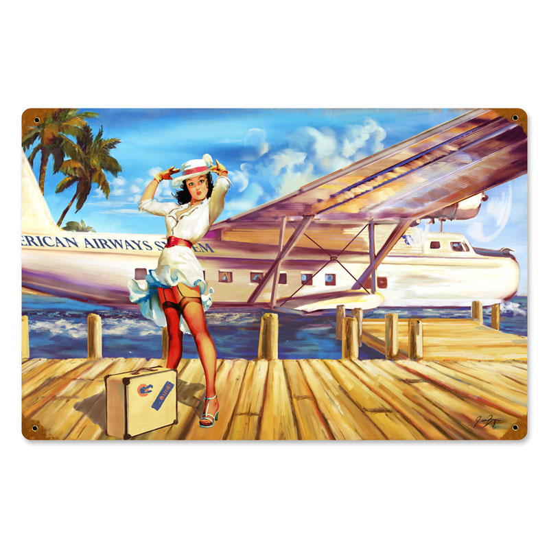 Sea Plane, Other, Metal Sign, Wall Art, 18 X 12 Inches