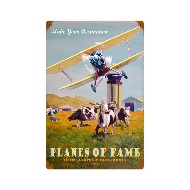 Planes Of Fame, Other, Metal Sign, Wall Art, 12 X 18 Inches