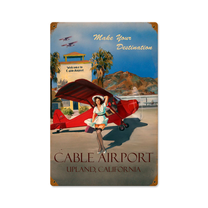 Cable Girl, Other, Metal Sign, Wall Art, 12 X 18 Inches