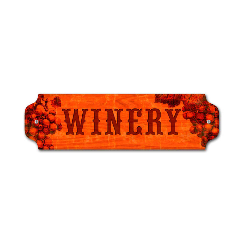 Winery Vintage Sign, Bar and Alcohol , Metal Sign, Wall Art, 12 X 3 Inches