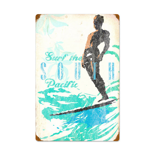WADE020 - 16 X 24 VINTAGE METAL SIGN - SOUTH PACIFIC Vintage Sign, Automotive, Metal Sign, Wall Art, 16 X 24 Inches