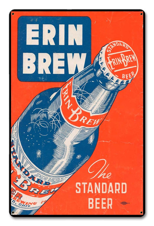 Erin Brew, Automotive, Metal Sign, Wall Art, 18 X 12 Inches