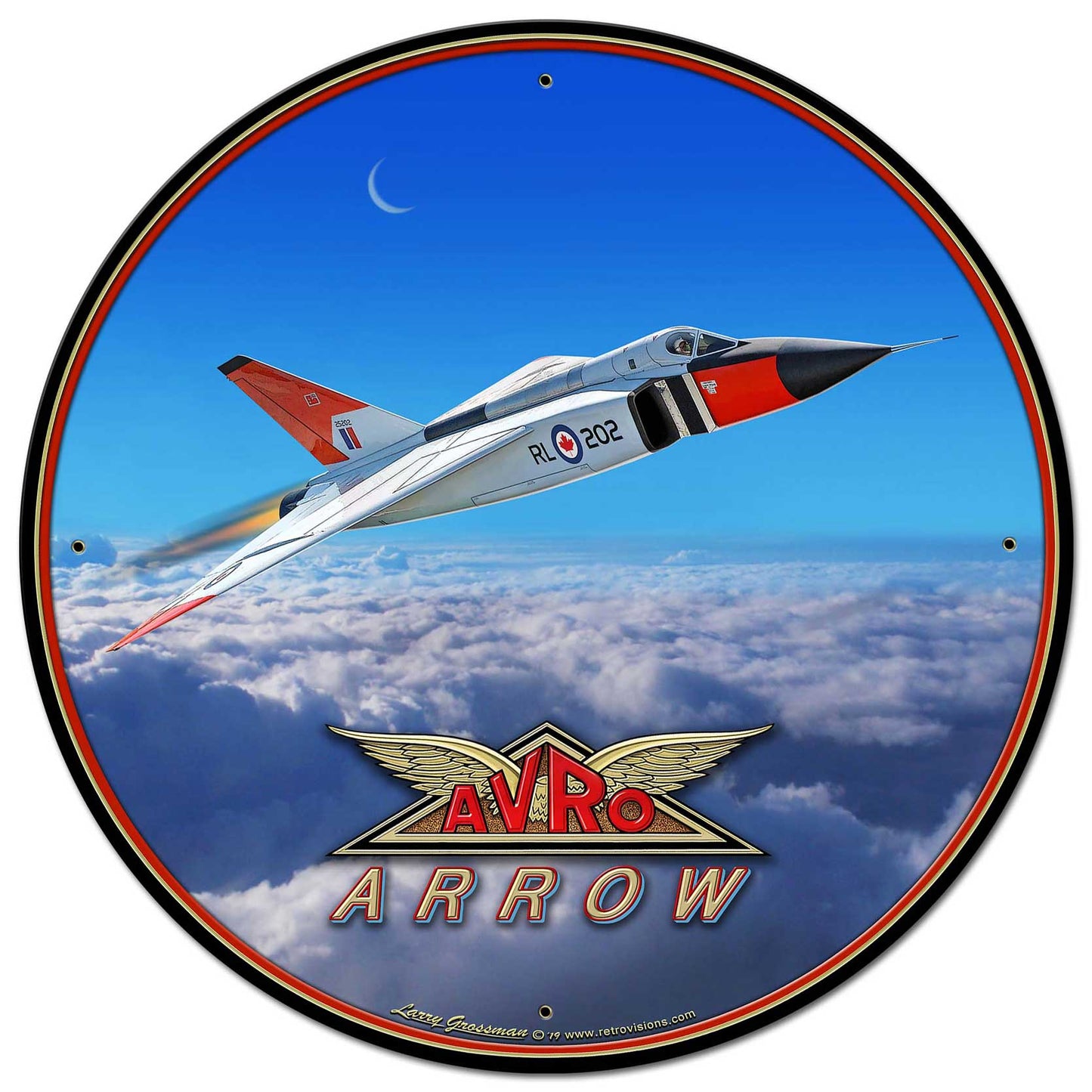 Avro Arrow Vintage Sign, Automotive, Metal Sign, Wall Art, 28 X 28 Inches