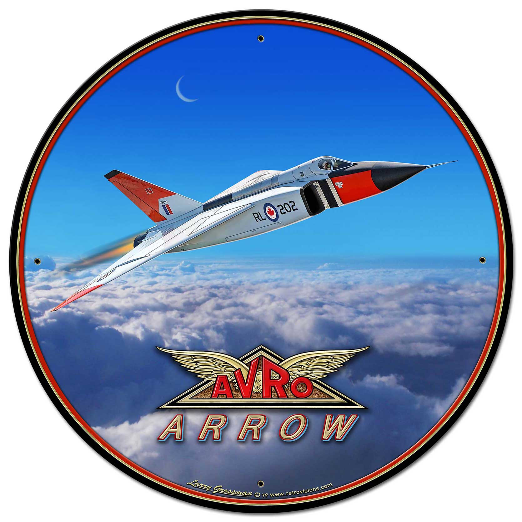Avro Arrow Vintage Sign, Automotive, Metal Sign, Wall Art, 28 X 28 Inches