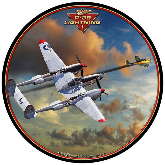 P-38 J Lightning Vintage Sign