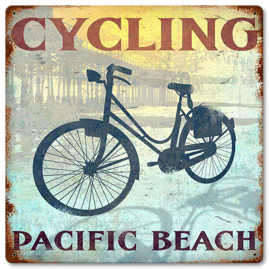 Cycling Pacific Beach Vintage Sign