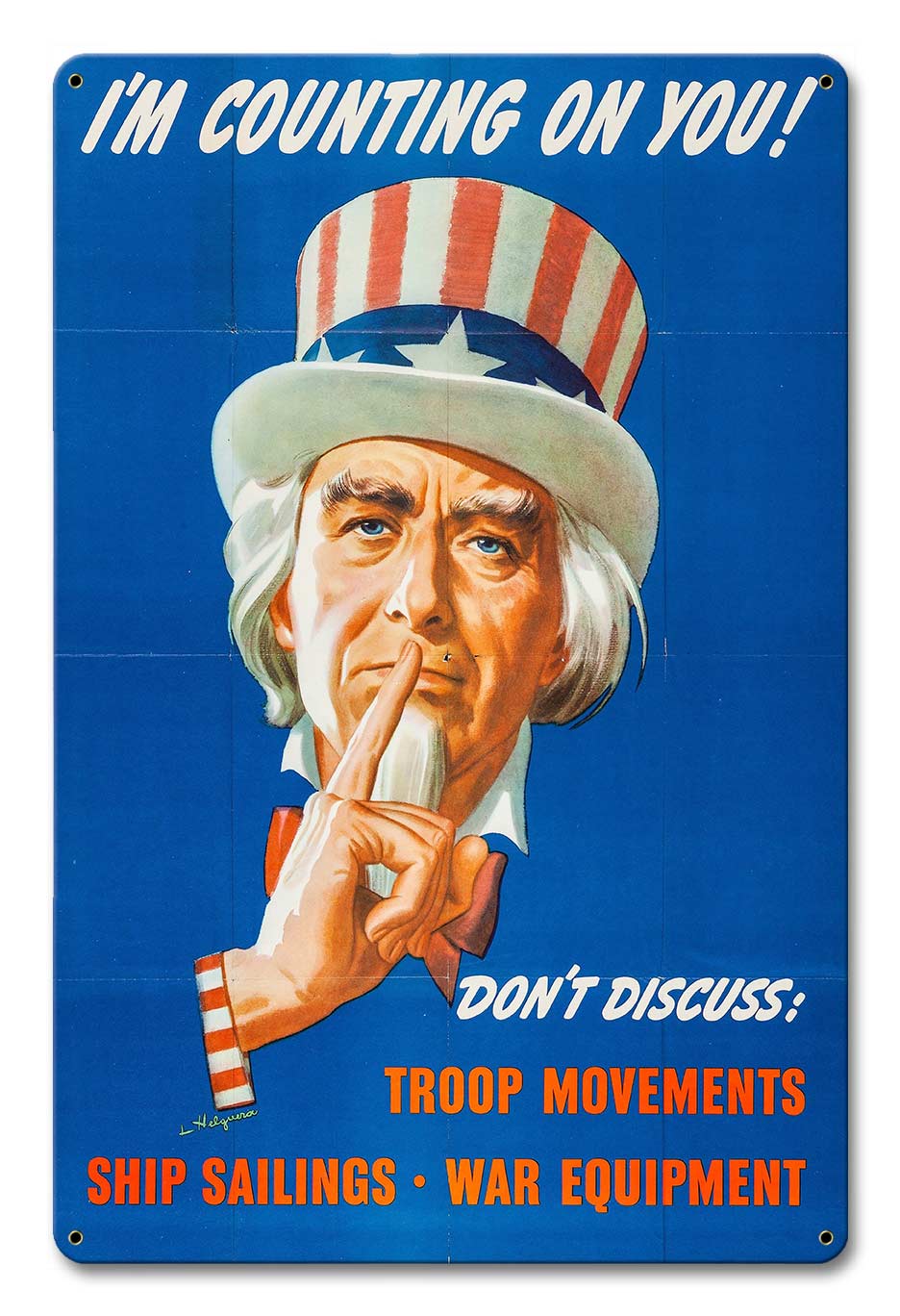 Uncle Sam Counting On You 12 x 18 Satin
