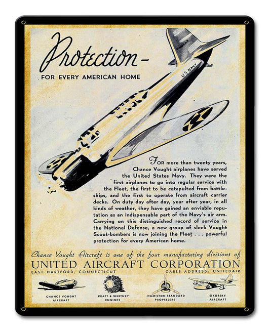 United Aircraft Corporation 1938 12 x 15 Satin