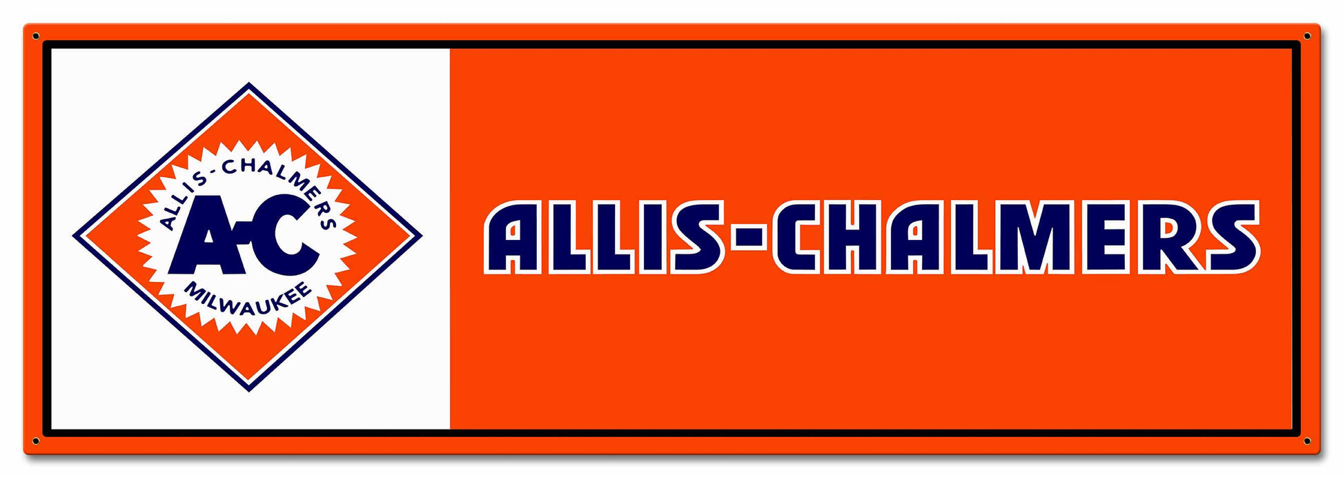 Allis Chalmers Orange 36 x 12 Custom Shape