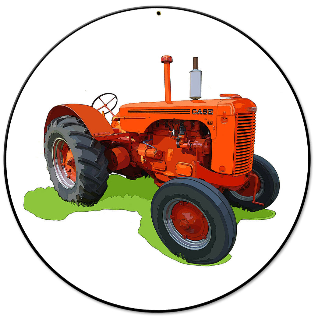 Case Tractor Model LA 14 X 14 vintage metal sign