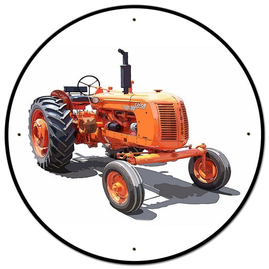 Co Op Tractor Model E4 28 X 28 vintage metal sign