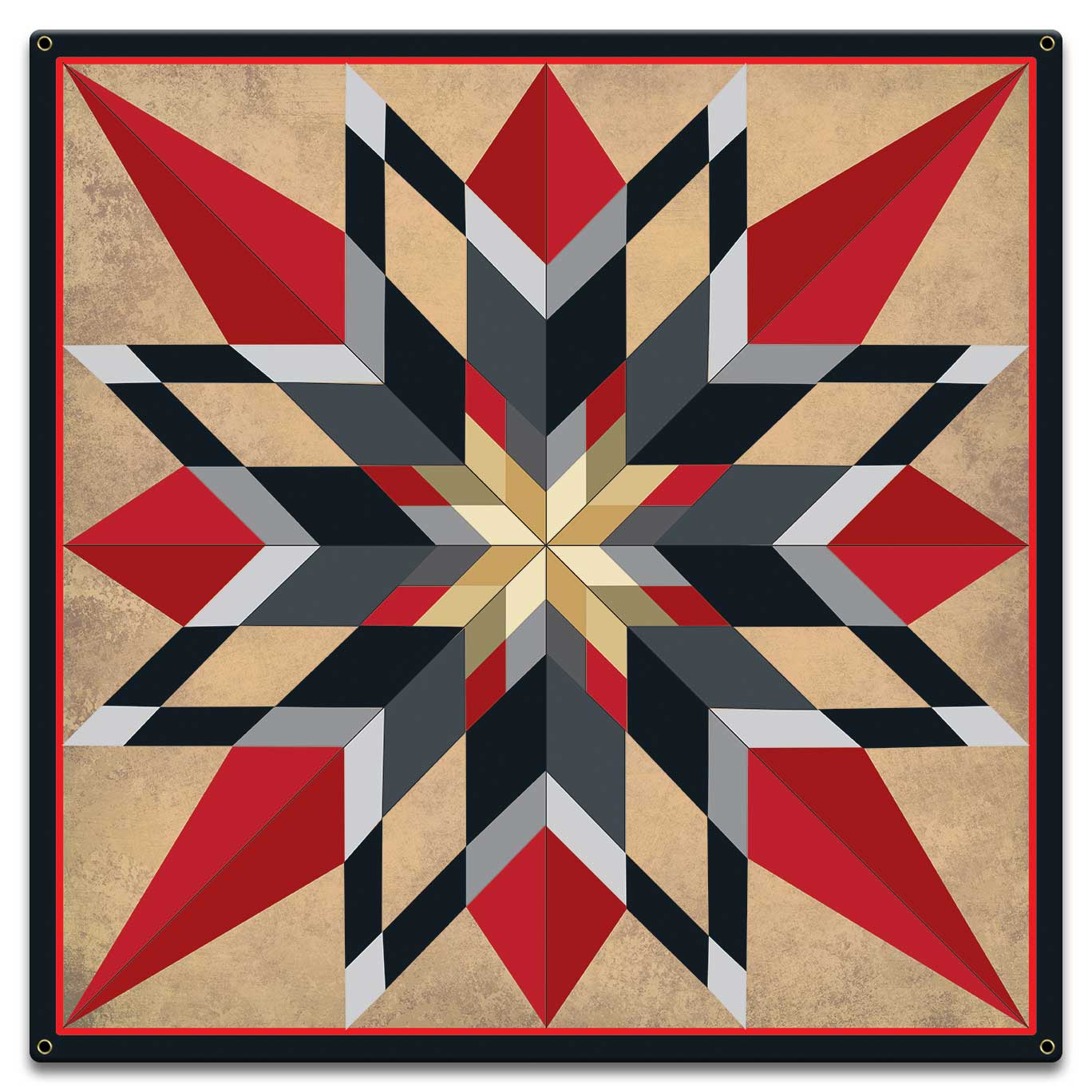 16 Point Star Red