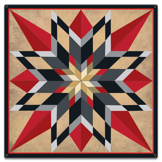 16 Point Star Red