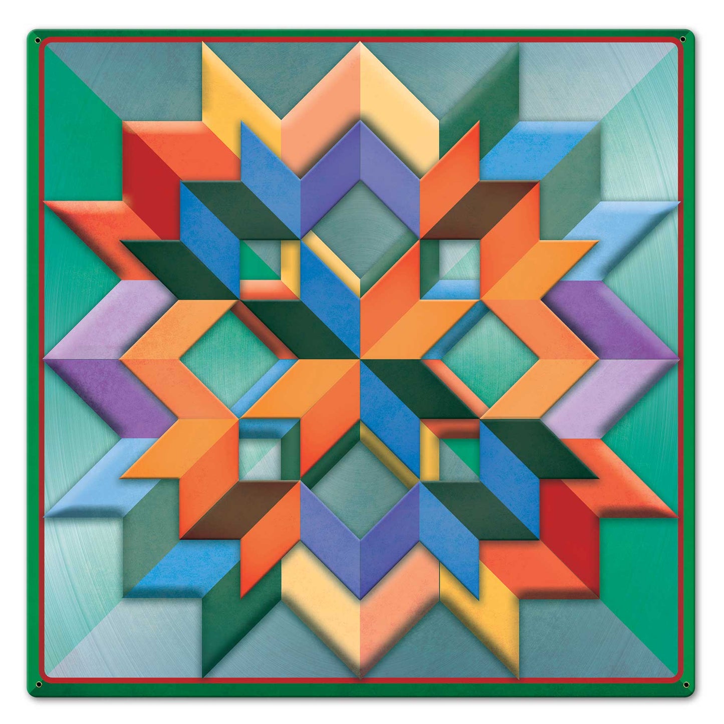 Box Pattern Green Light Bkgd